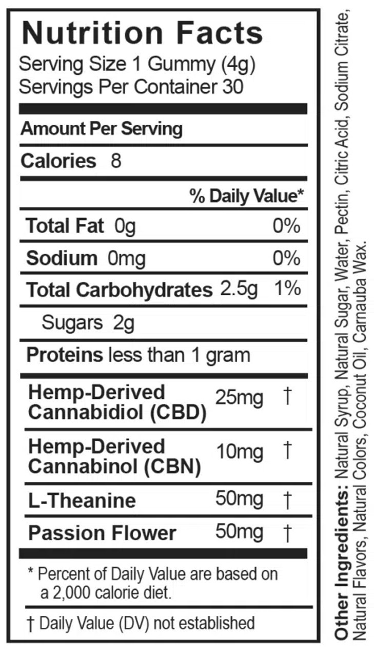 Sleep Gummies with 25mg CBD & 10mg CBN