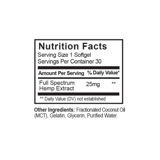Wellness Full Spectrum CBD Softgels 25mg